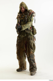 Photos John Hopkins Army Postapocalyptic Suit Poses aiming the gun…